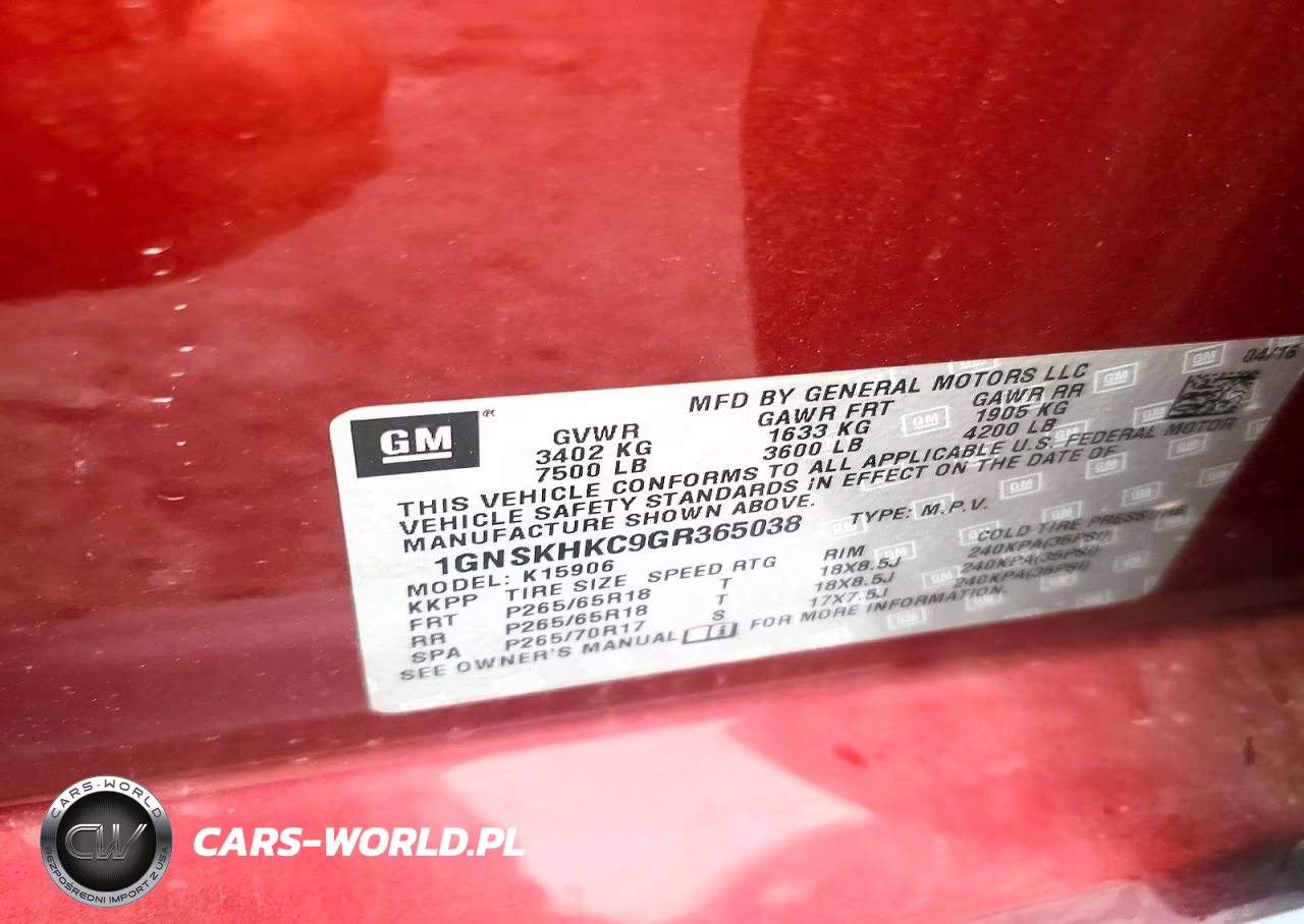 2016 Chevrolet Suburban K1500 Lt VIN:1GNSKHKC9GR365038 - 14