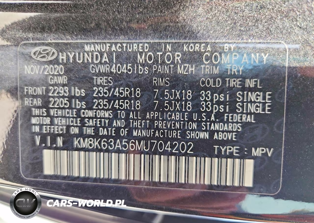 2021 Hyundai Kona Night VIN:KM8K63A56MU704202 - 13