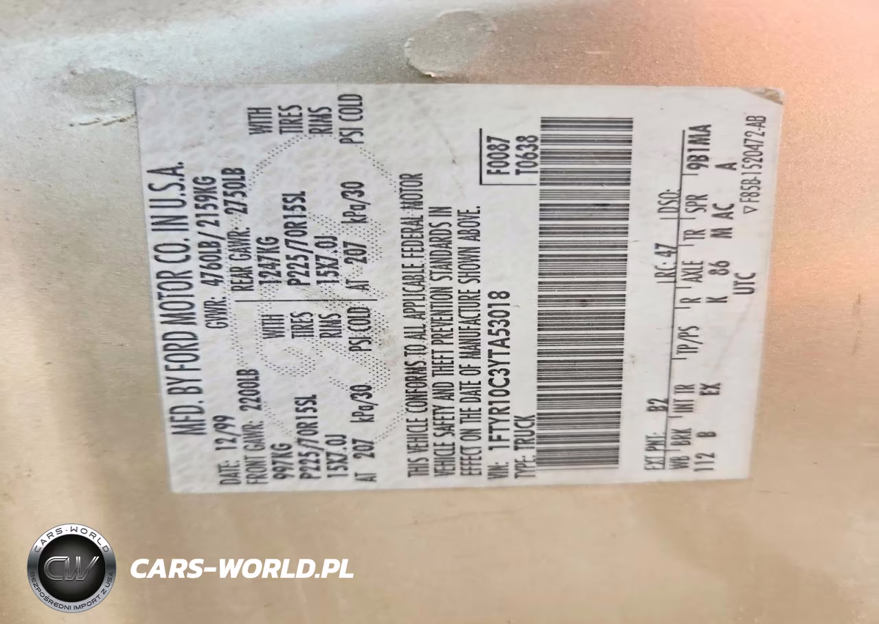 2000 Ford Ranger VIN:1FTYR10C3YTA53018 - 12