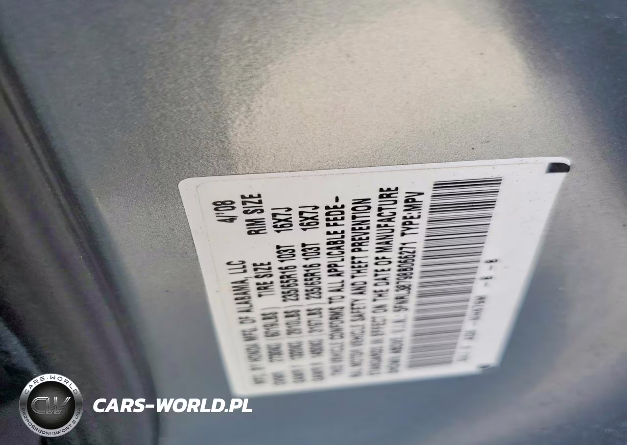 2008 Honda Odyssey Exl VIN:5FNRL38798B066271 - 13