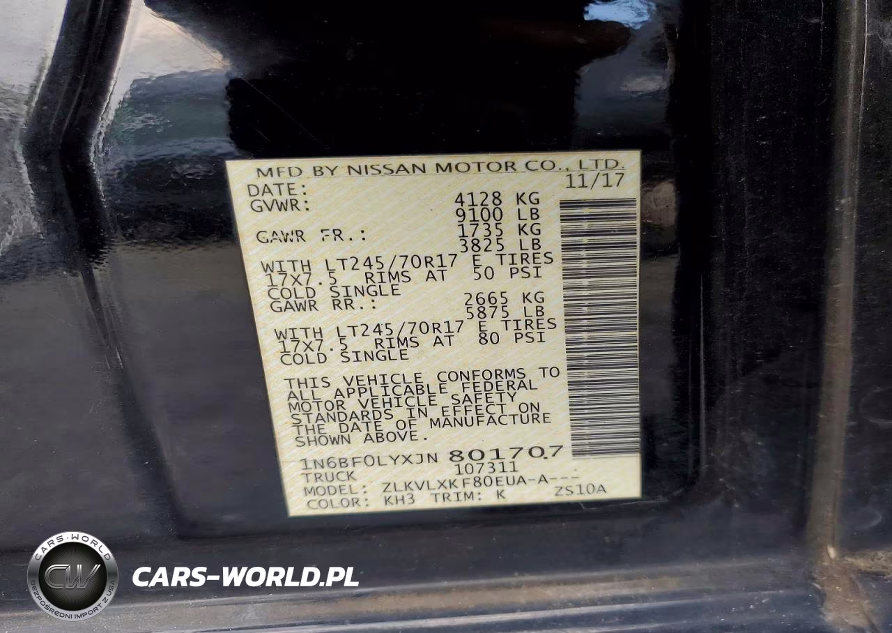 2018 Nissan Nv 2500 Hd Sv VIN:1N6BF0LYXJN801707 - 13