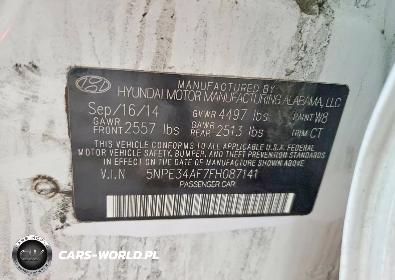2015 Hyundai Sonata Sport VIN:5NPE34AF7FH087141 - 12