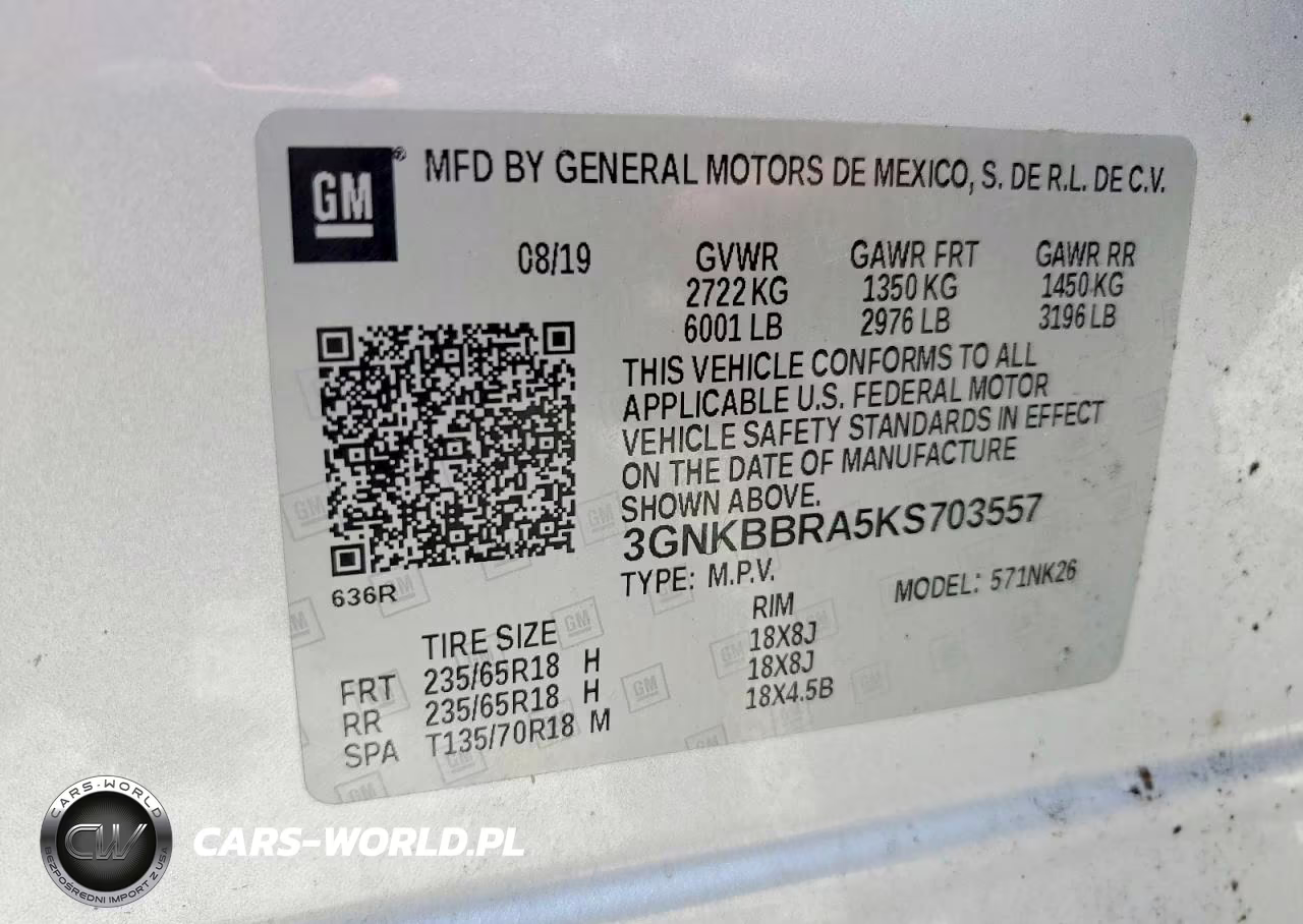 2019 Chevrolet Blazer 1Lt VIN:3GNKBBRA5KS703557 - 12