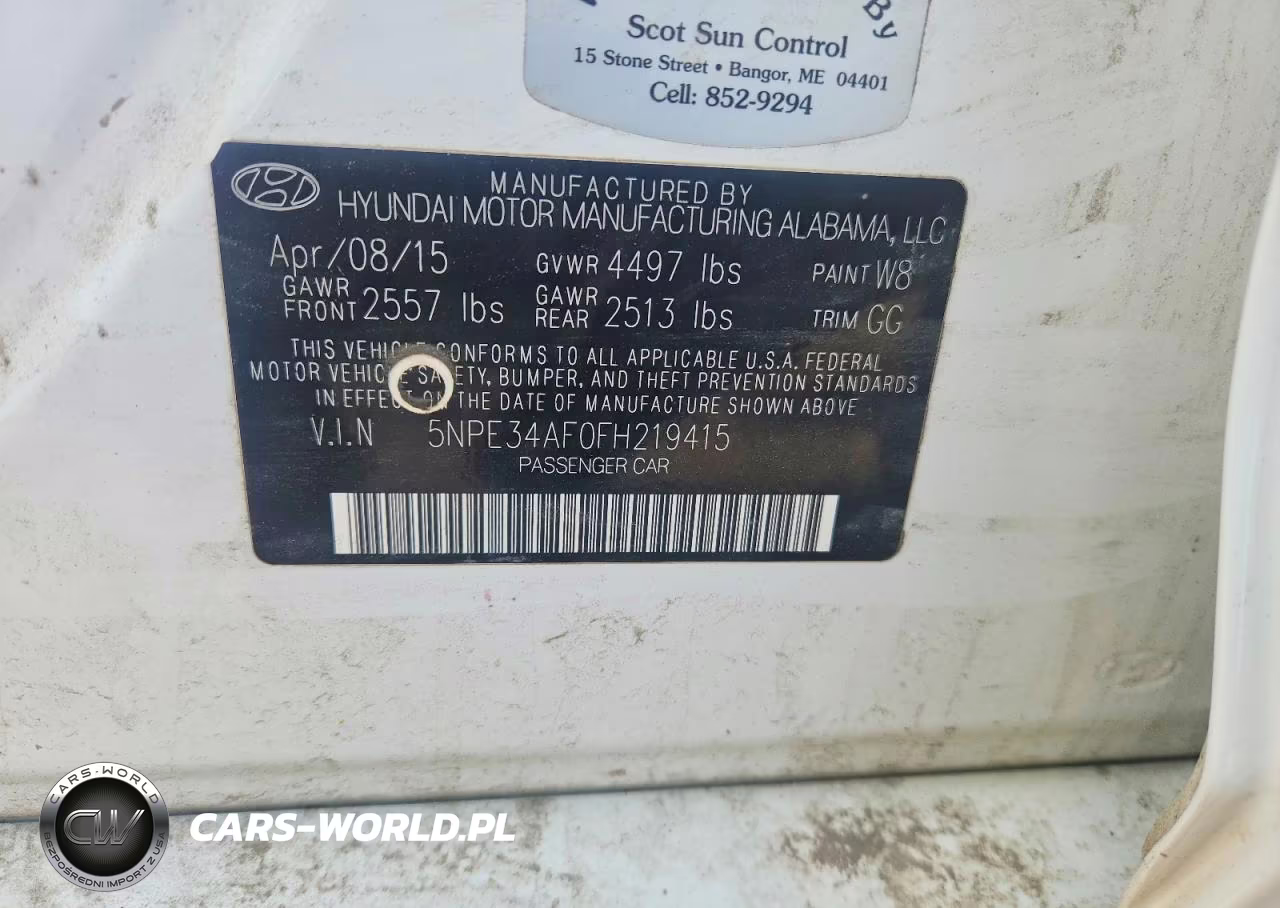 2015 Hyundai Sonata Sport VIN:5NPE34AF0FH219415 - 12