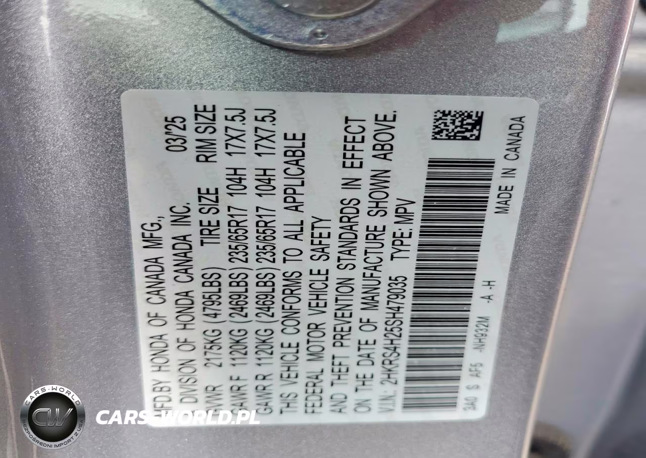 2025 Honda Cr-V Lx VIN:2HKRS4H25SH479035 - 13