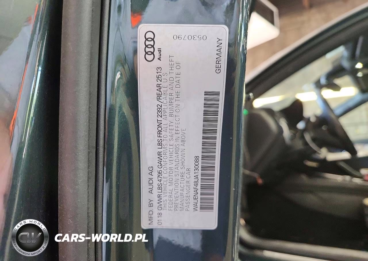 2018 Audi A4 Premium Plus VIN:WAUENAF48JA130088 - 13