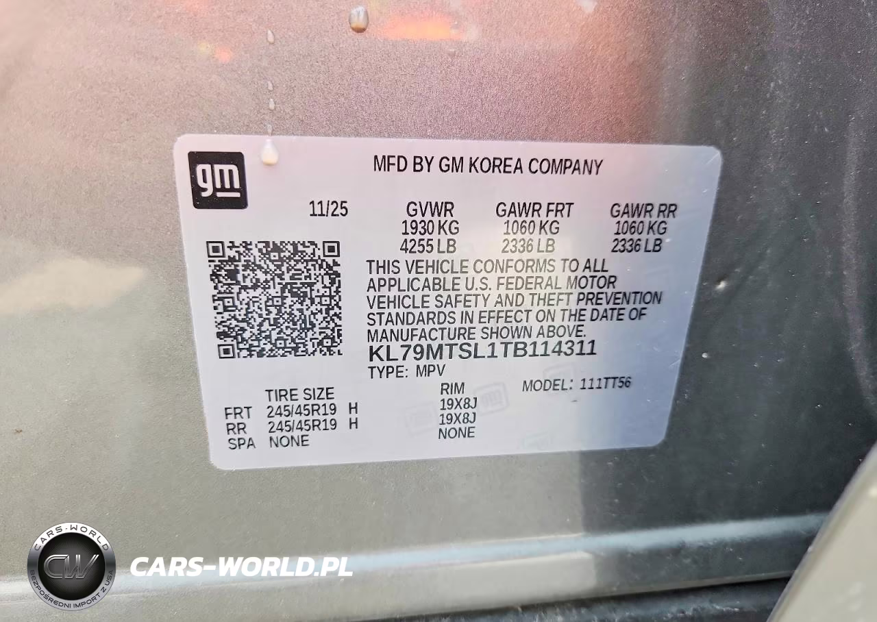 2026 Chevrolet Trailblazer Rs VIN:KL79MTSL1TB114311 - 13