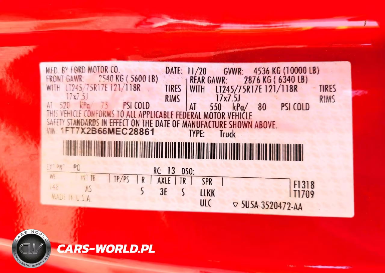 2021 Ford F250 Super Duty VIN:1FT7X2B66MEC28861 - 12