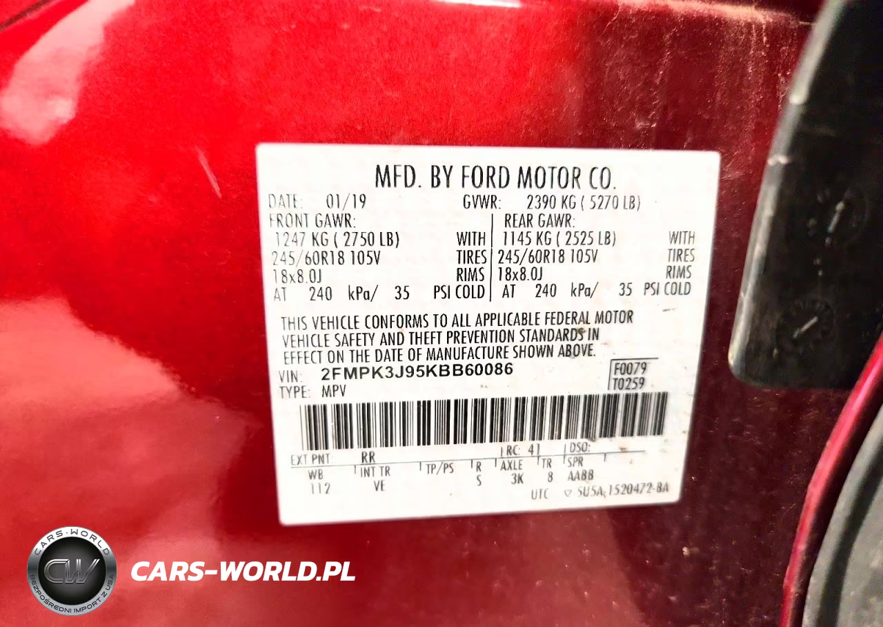 2019 Ford Edge Sel VIN:2FMPK3J95KBB60086 - 12