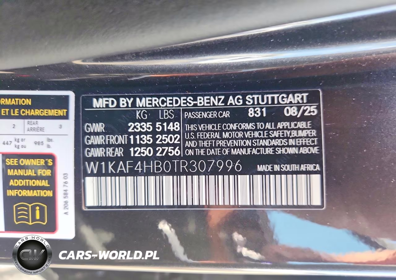 2026 Mercedes-Benz C 300 4Matic VIN:W1KAF4HB0TR307996 - 12