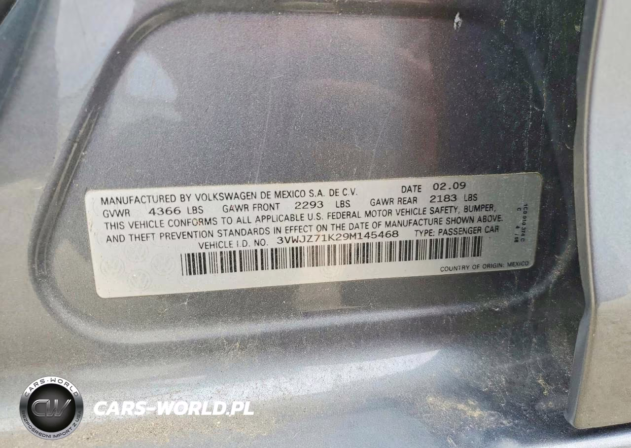2009 Volkswagen Jetta S VIN:3VWJZ71K29M145468 - 12