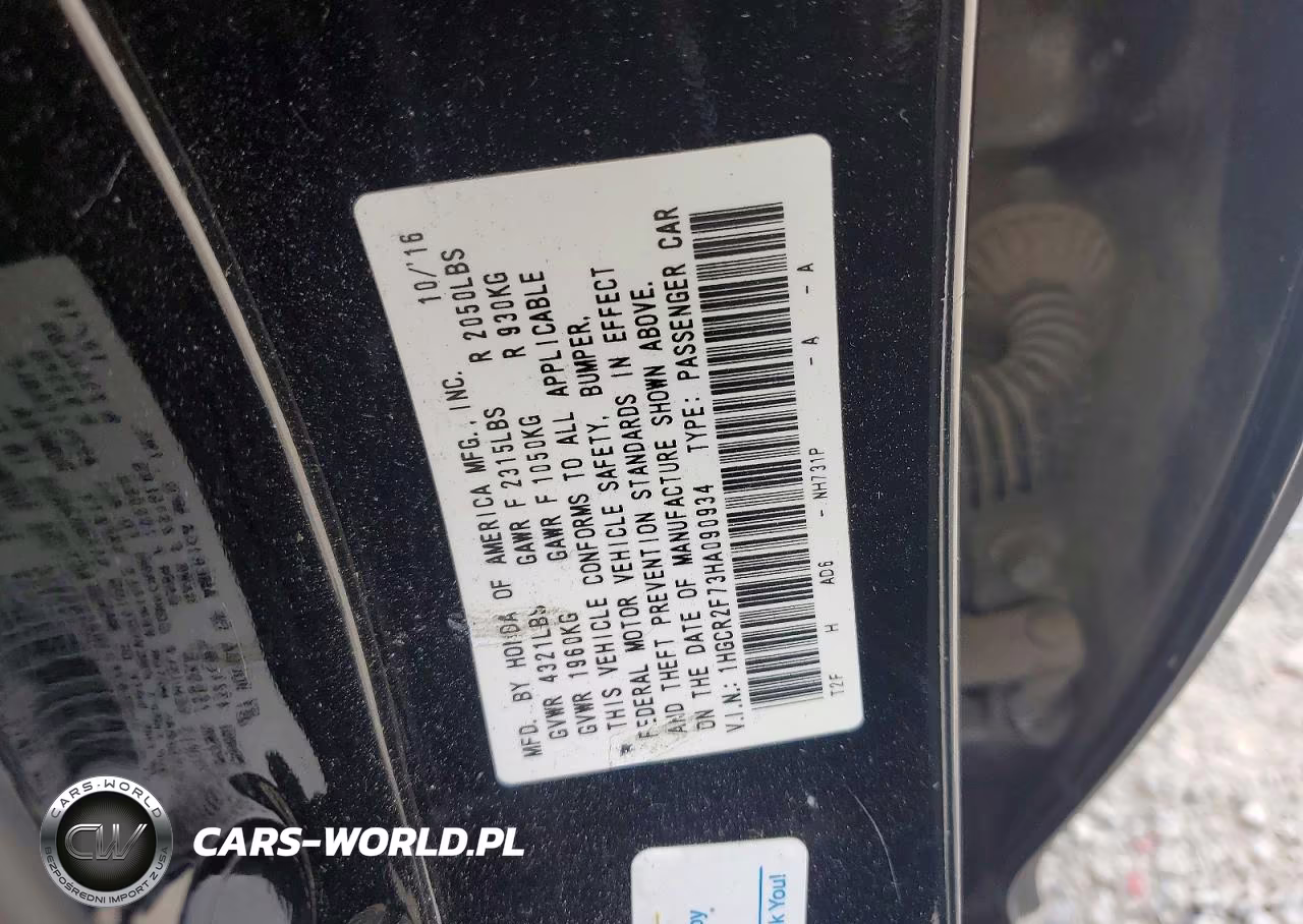 2017 Honda Accord Ex VIN:1HGCR2F73HA090934 - 12