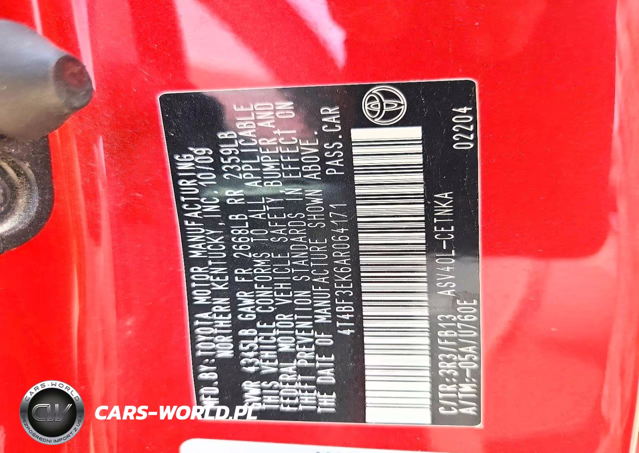 2010 Toyota Camry Le VIN:4T4BF3EK6AR064171 - 12