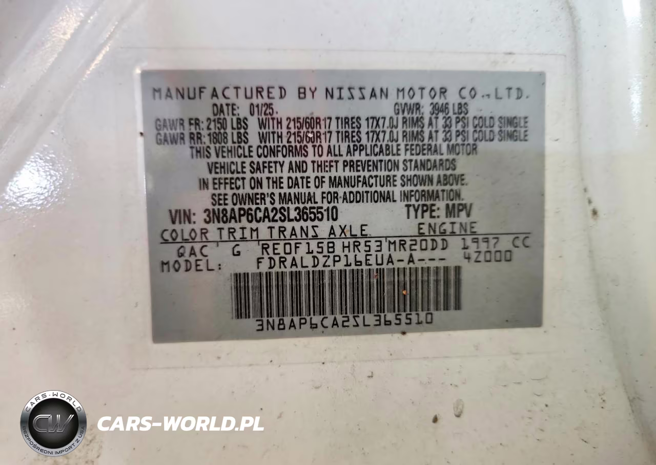 2025 Nissan Kicks Sv VIN:3N8AP6CA2SL365510 - 13