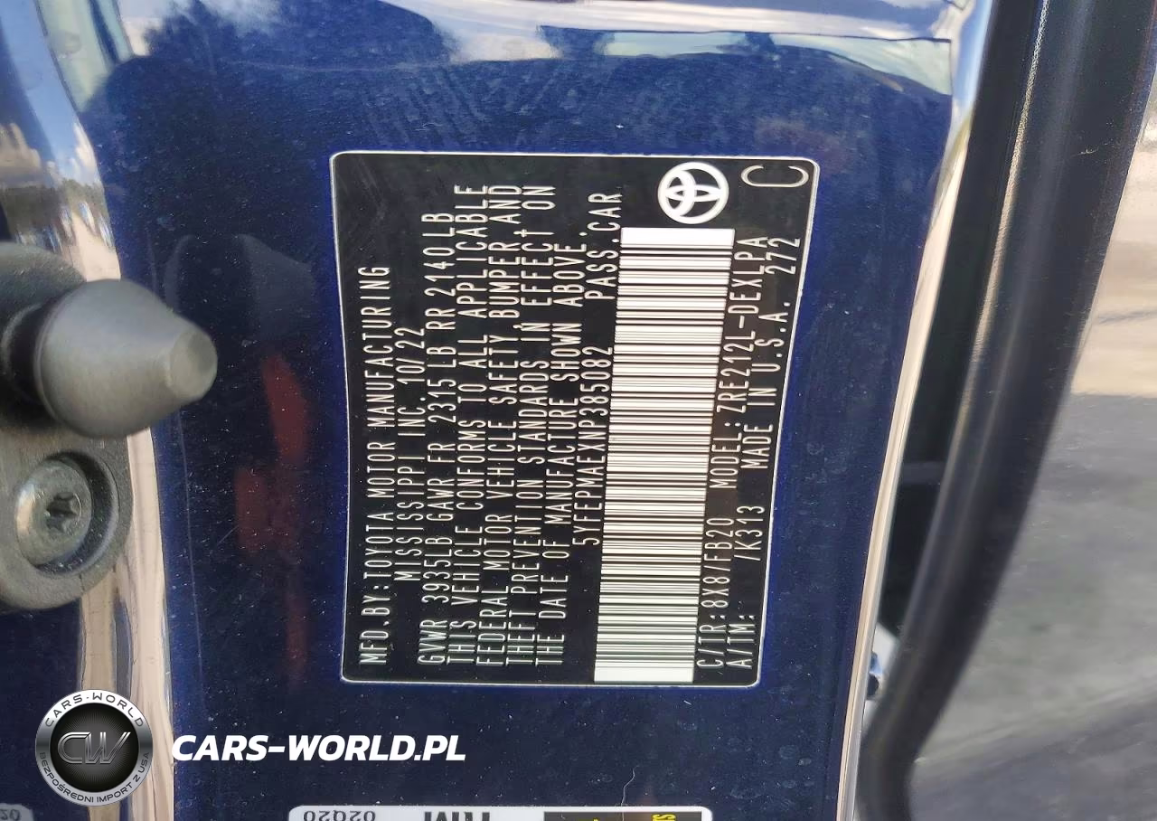 2022 Toyota Corolla Le VIN:5YFEPMAEXNP385082 - 12