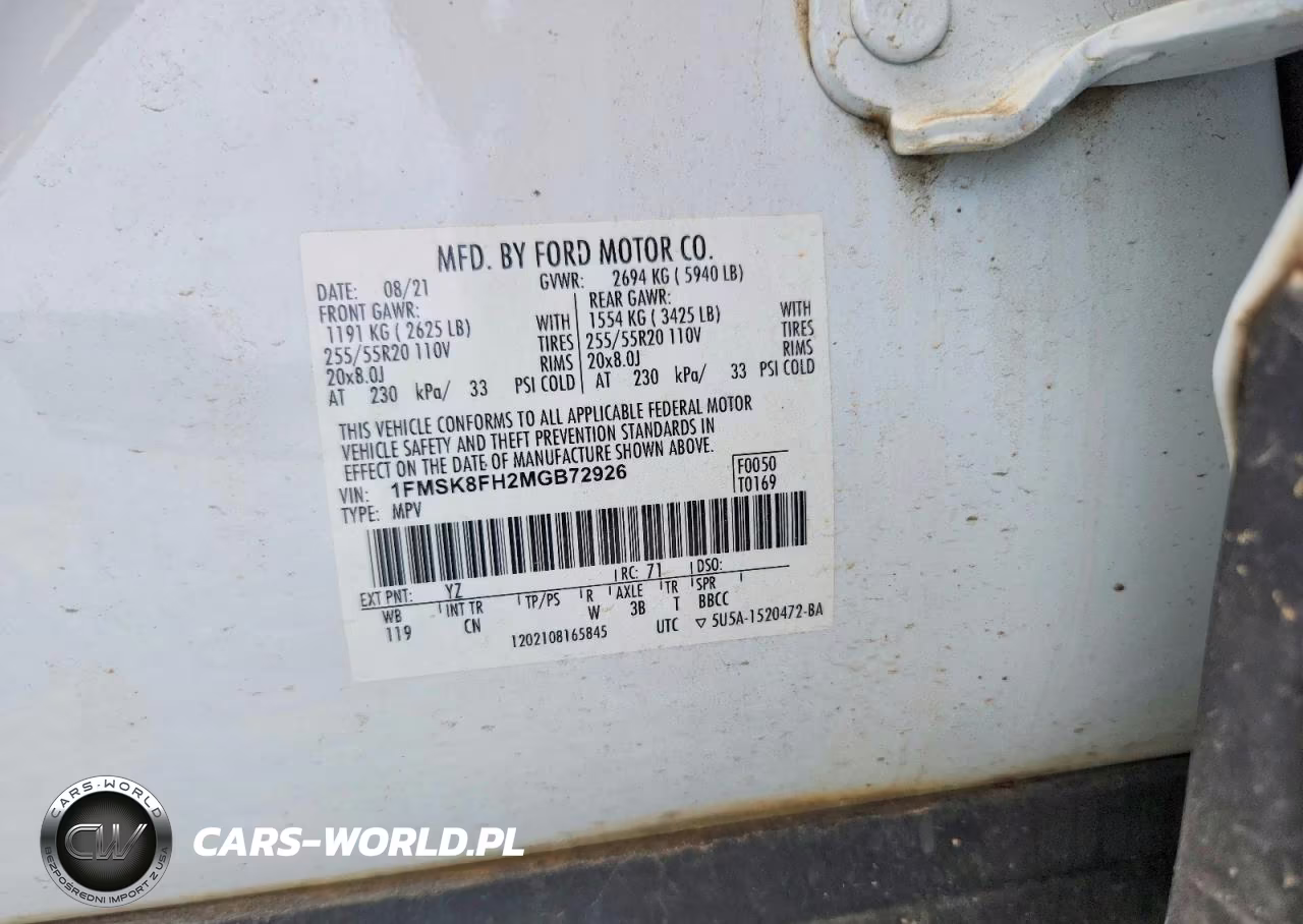 2021 Ford Explorer Limited VIN:1FMSK8FH2MGB72926 - 12