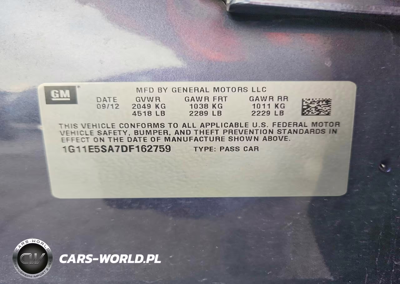 2013 Chevrolet Malibu 2Lt VIN:1G11E5SA7DF162759 - 13