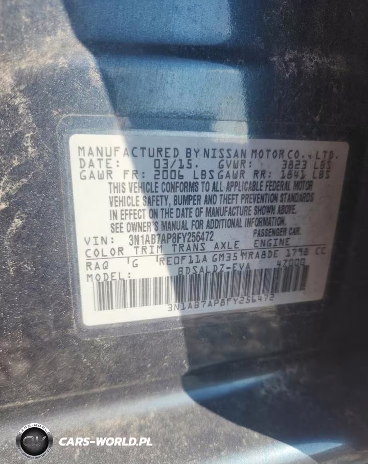 2015 Nissan Sentra Sv VIN:3N1AB7AP8FY256472 - 12