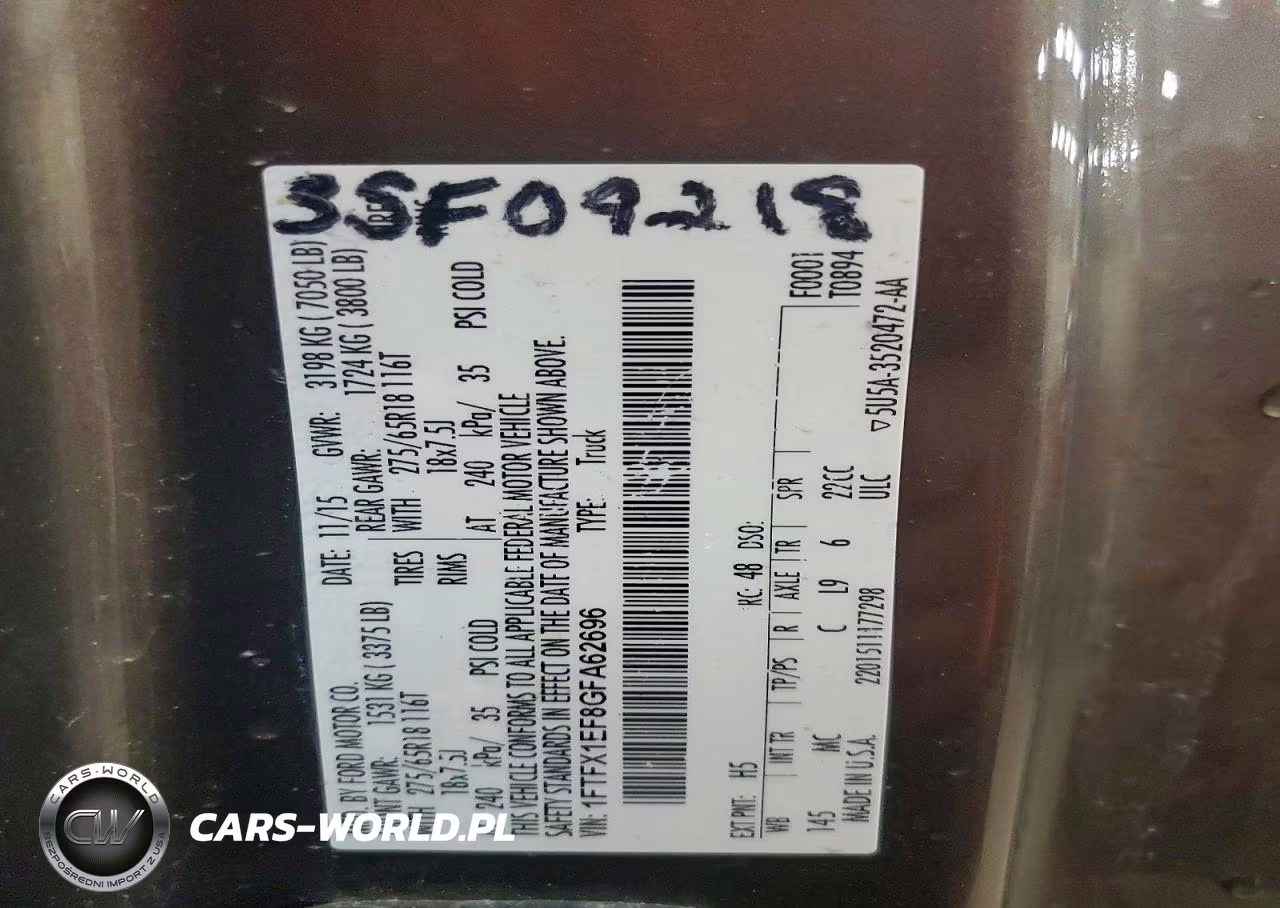 2016 Ford F150 Super Cab VIN:1FTFX1EF8GFA62696 - 13