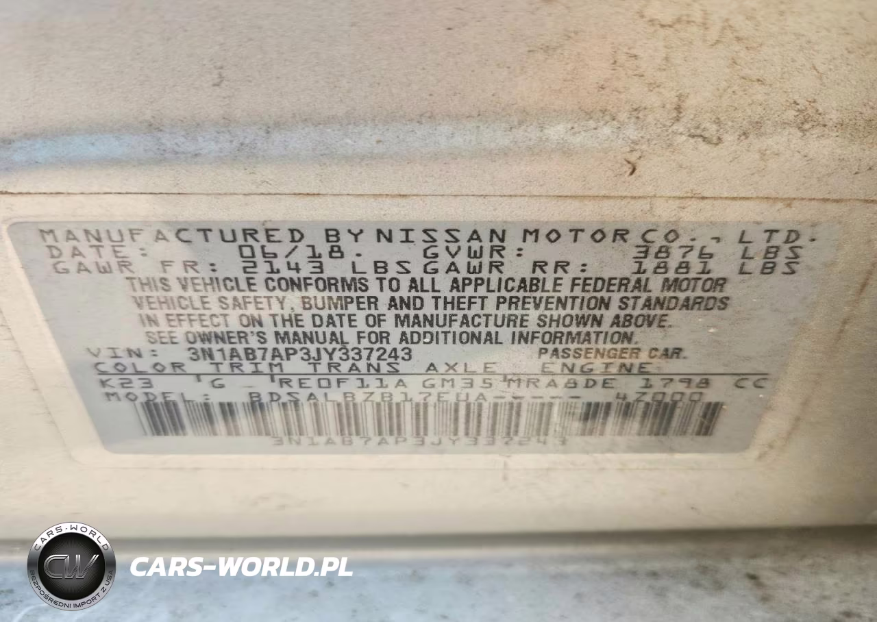 2018 Nissan Sentra S VIN:3N1AB7AP3JY337243 - 13