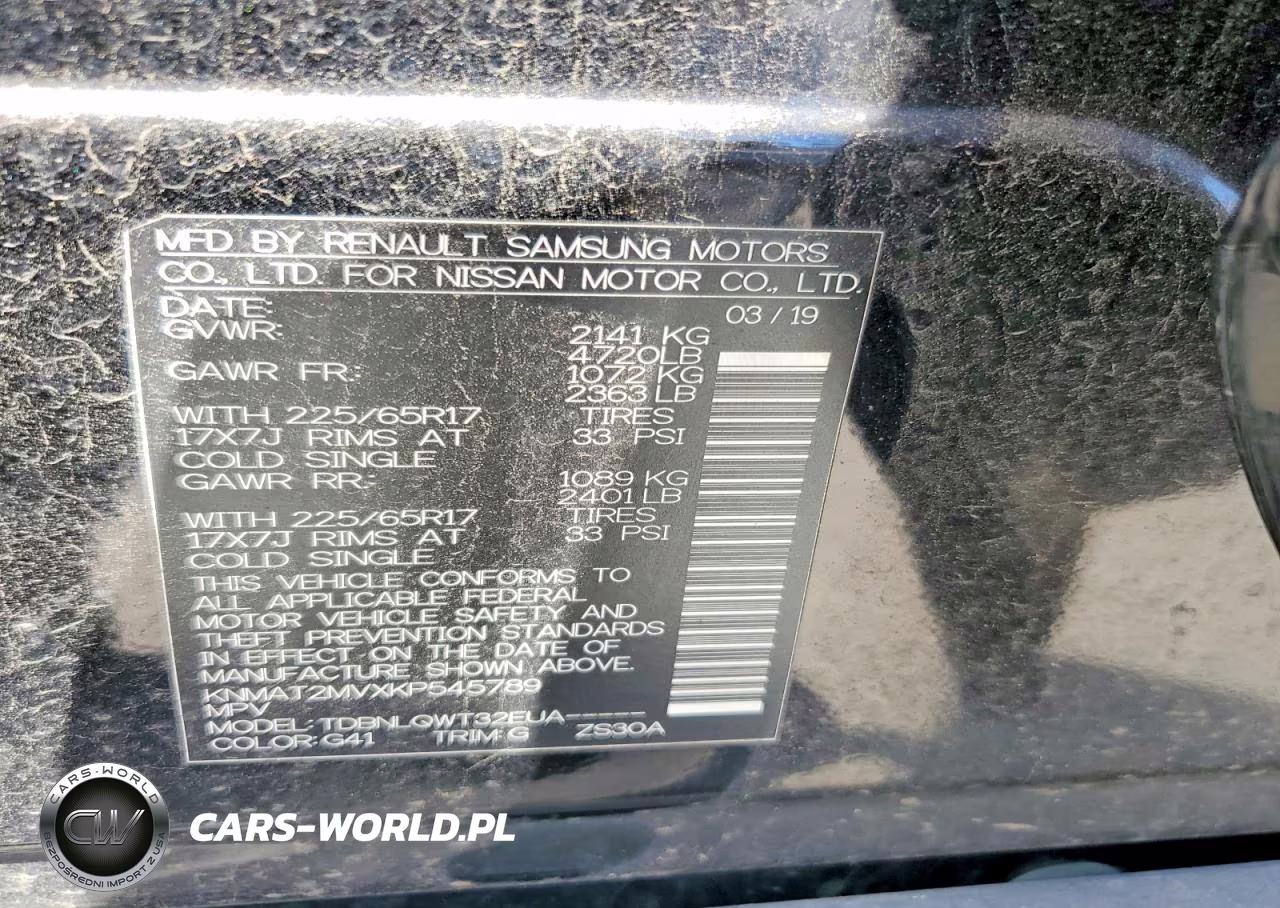 2019 Nissan Rogue Sv VIN:KNMAT2MVXKP545789 - 14