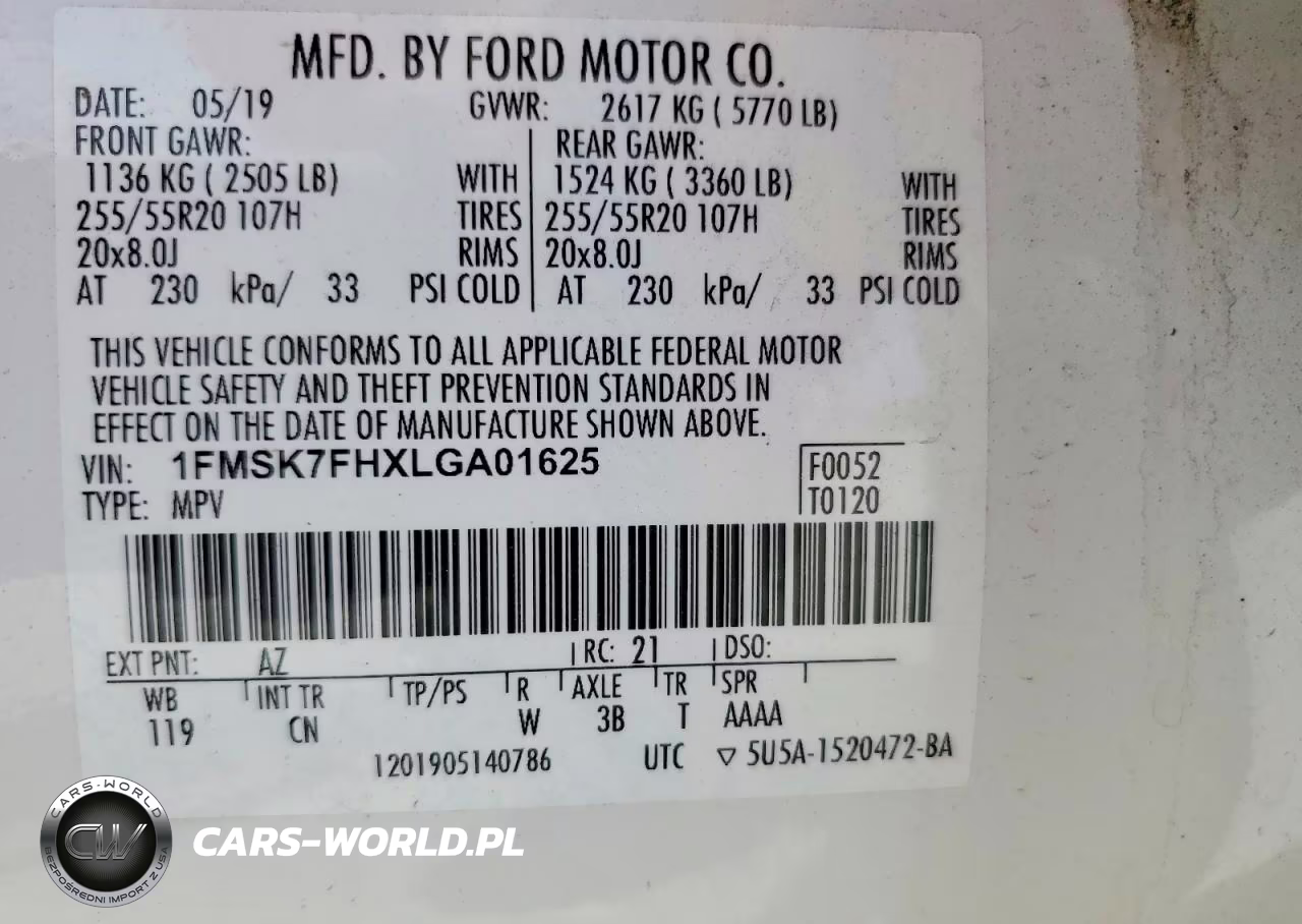 2020 Ford Explorer Limited VIN:1FMSK7FHXLGA01625 - 13