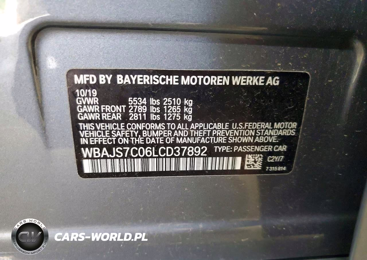 2020 BMW M550Xi VIN:WBAJS7C06LCD37892 - 12