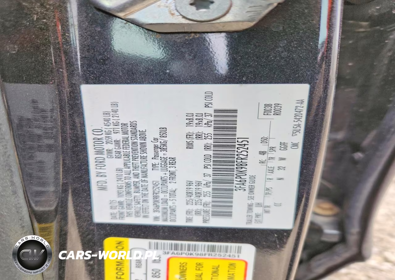 2015 Ford Fusion Titanium VIN:3FA6P0K98FR252451 - 12