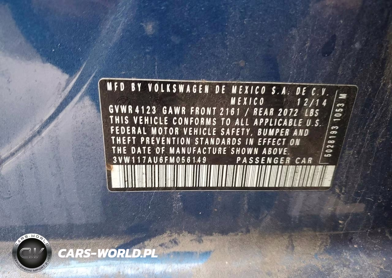 2015 Volkswagen Golf VIN:3VW117AU6FM056149 - 12