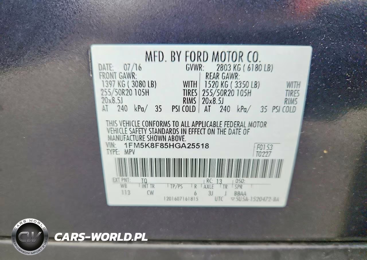 2017 Ford Explorer Limited VIN:1FM5K8F85HGA25518 - 13