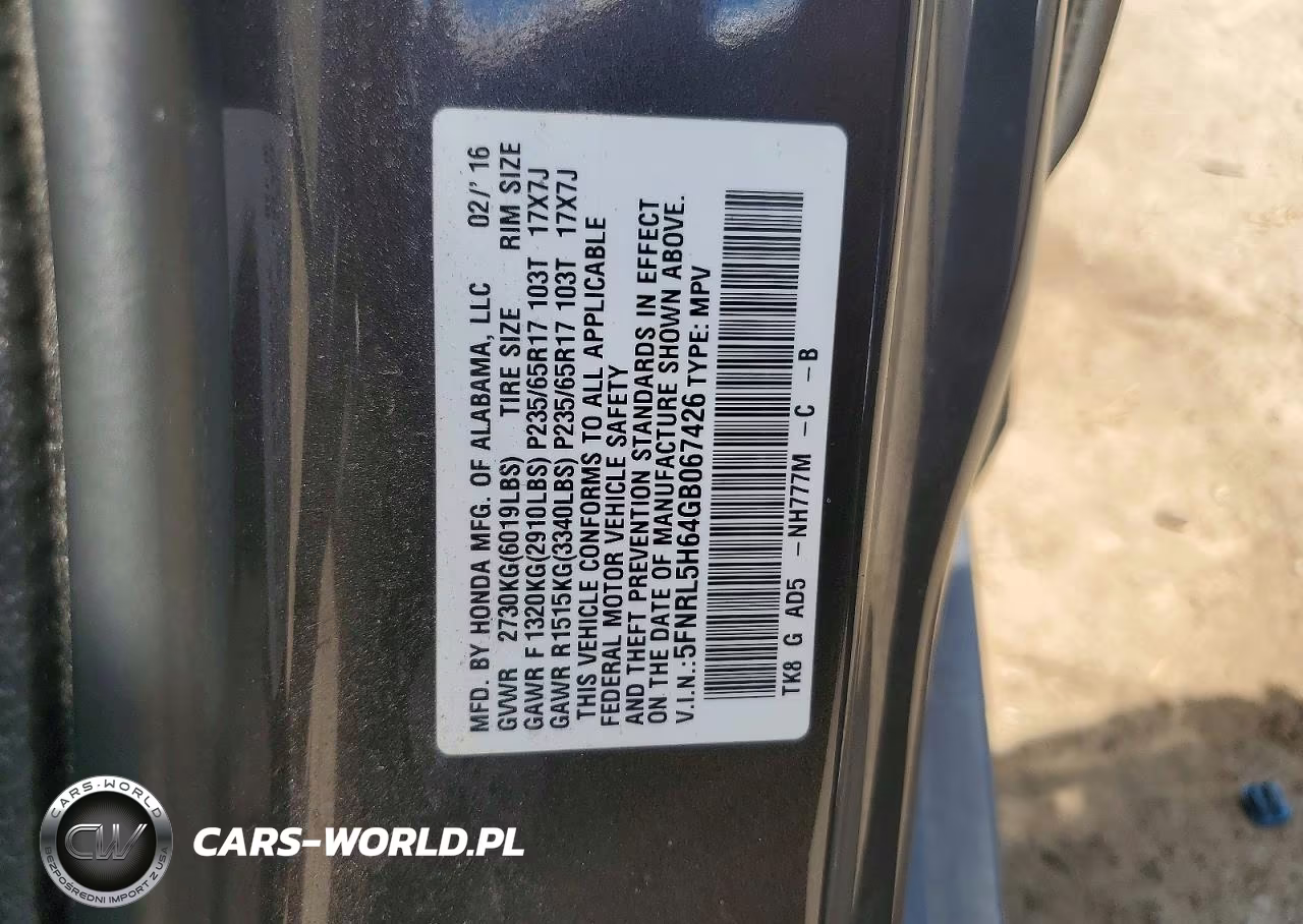 2016 Honda Odyssey Exl VIN:5FNRL5H64GB067426 - 13