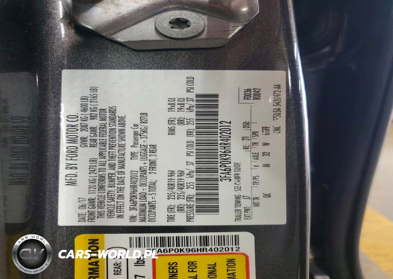 2017 Ford Fusion Titanium VIN:3FA6P0K96HR402012 - 12