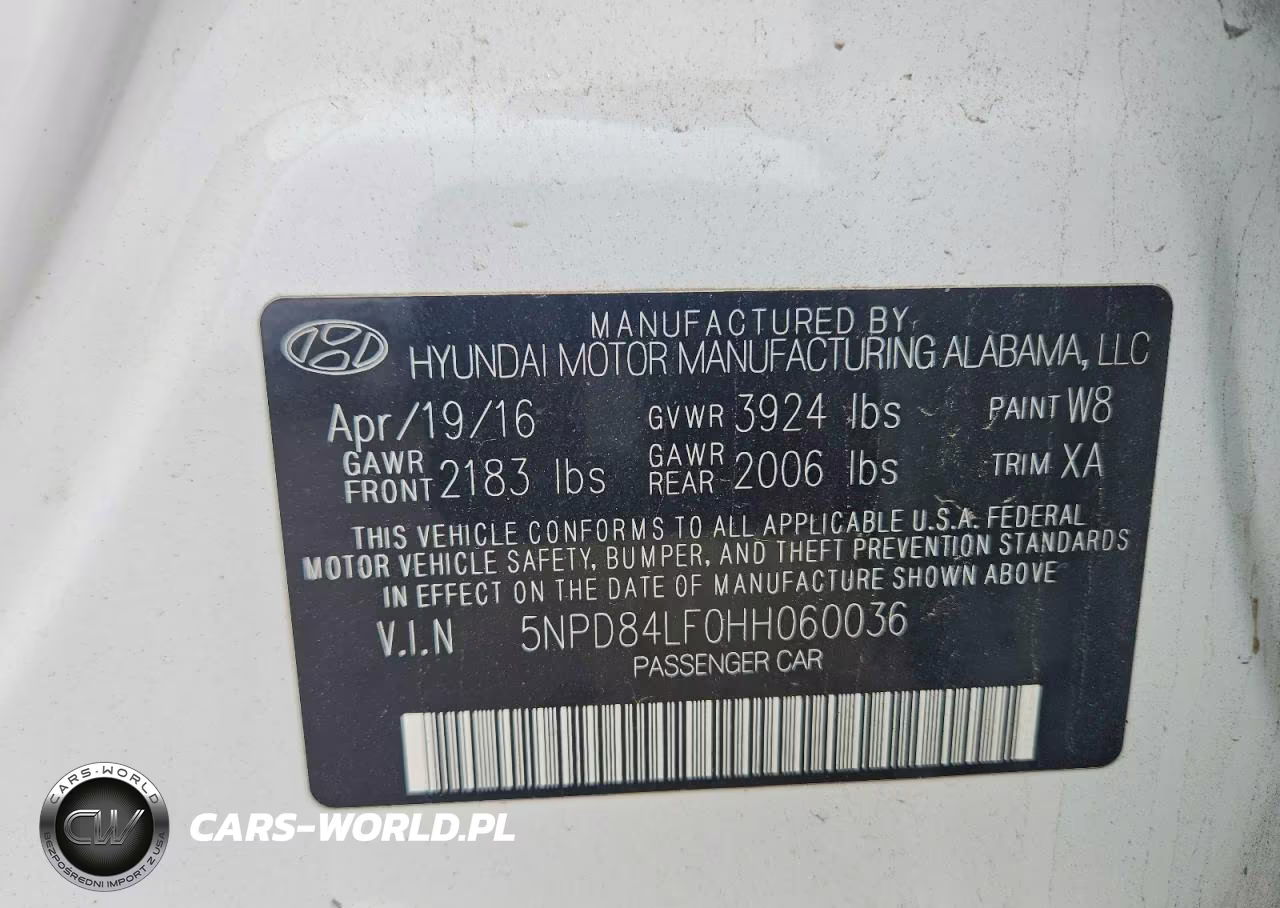 2017 Hyundai Elantra Se VIN:5NPD84LF0HH060036 - 12
