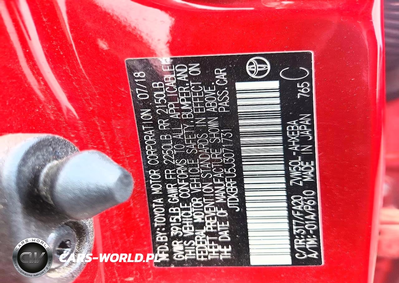 2018 Toyota Prius Two VIN:JTDKBRFU5J3071731 - 13