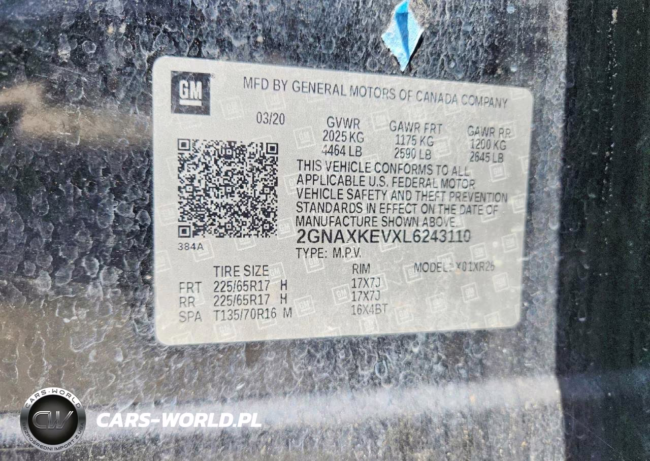2020 Chevrolet Equinox Lt VIN:2GNAXKEVXL6243110 - 12