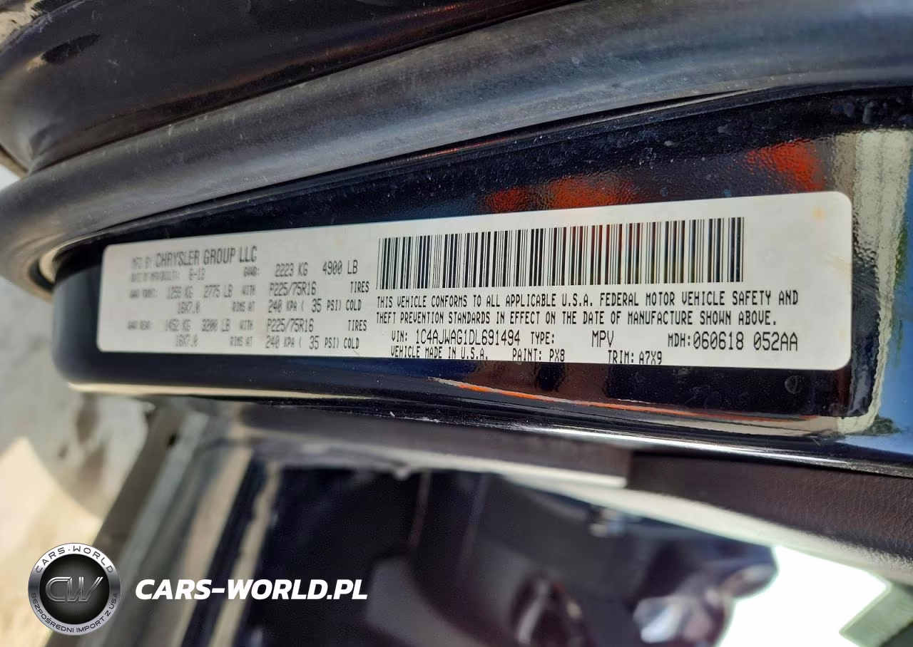 2013 Jeep Wrangler Sport VIN:1C4AJWAG1DL691494 - 13