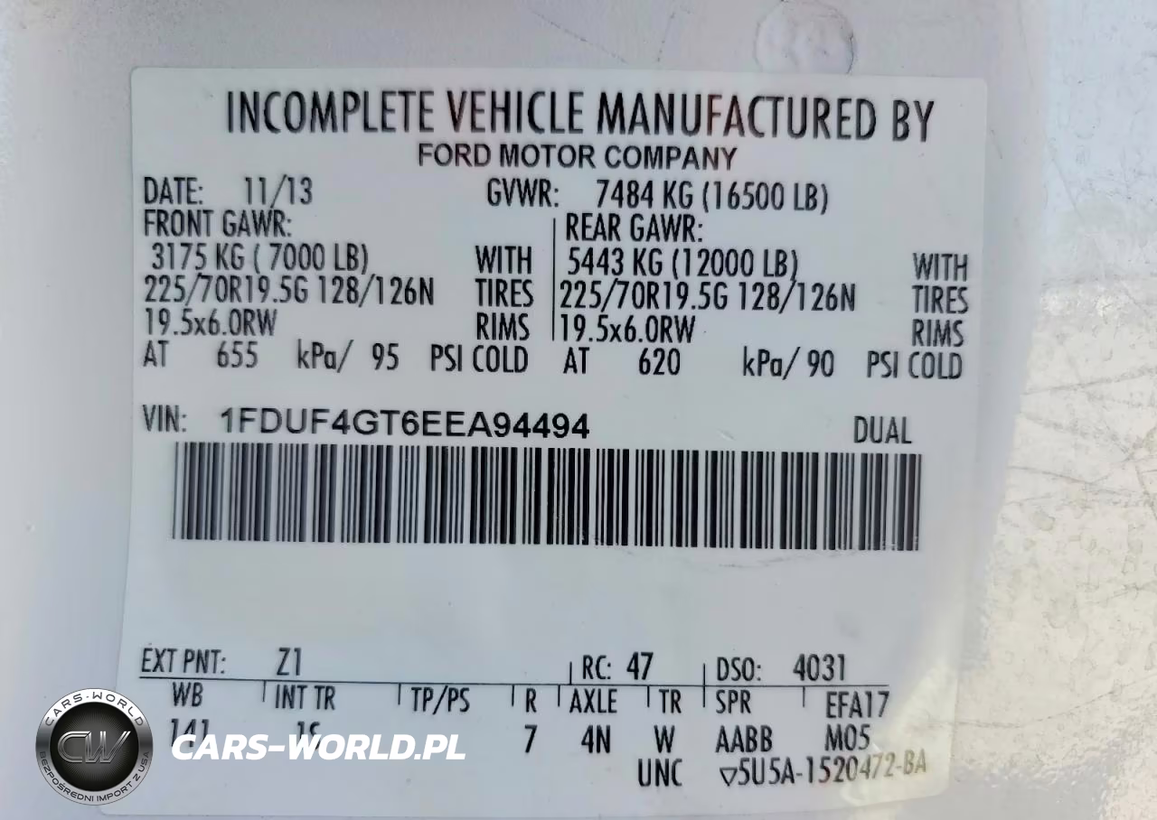 2014 Ford F450 Super Duty VIN:1FDUF4GT6EEA94494 - 12