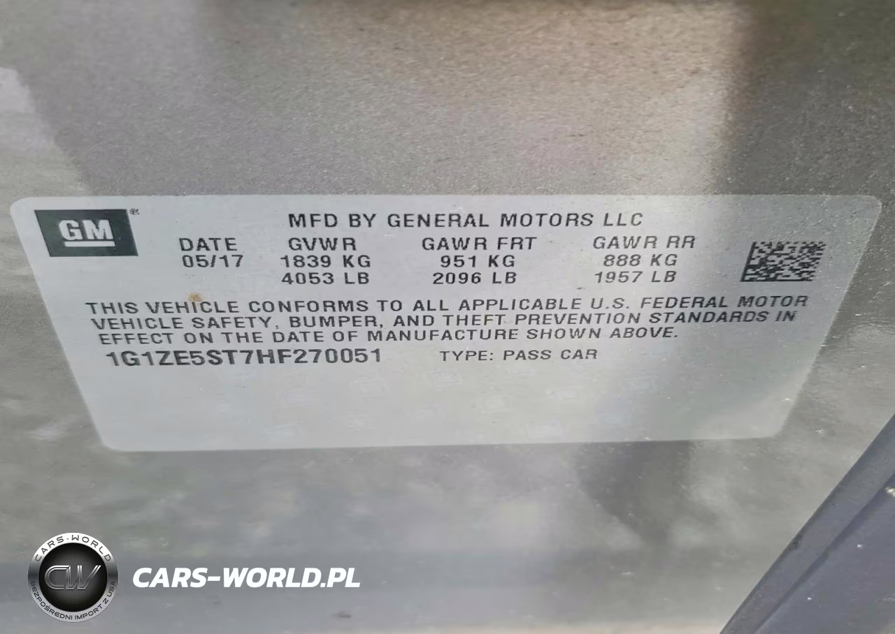 2017 Chevrolet Malibu Lt VIN:1G1ZE5ST7HF270051 - 12