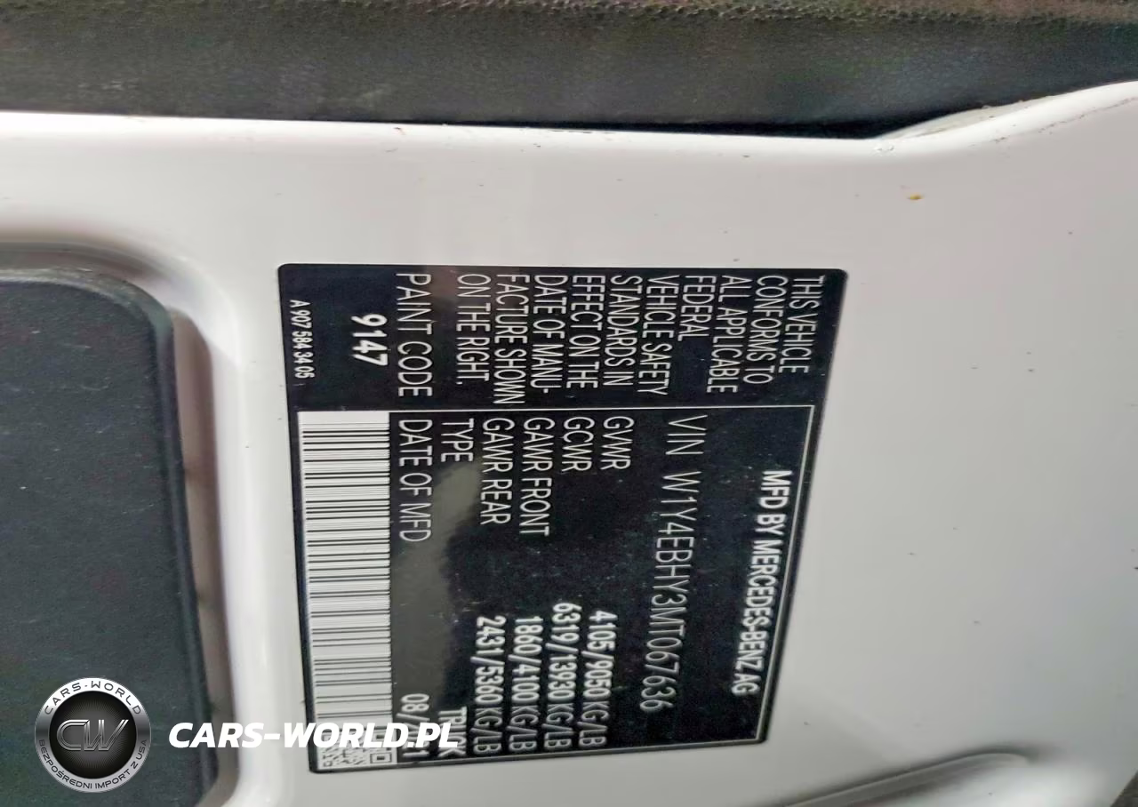 2021 MERCEDES-BENZ SPRINTER 2 VIN:W1Y4EBHY3MT067636 - 13