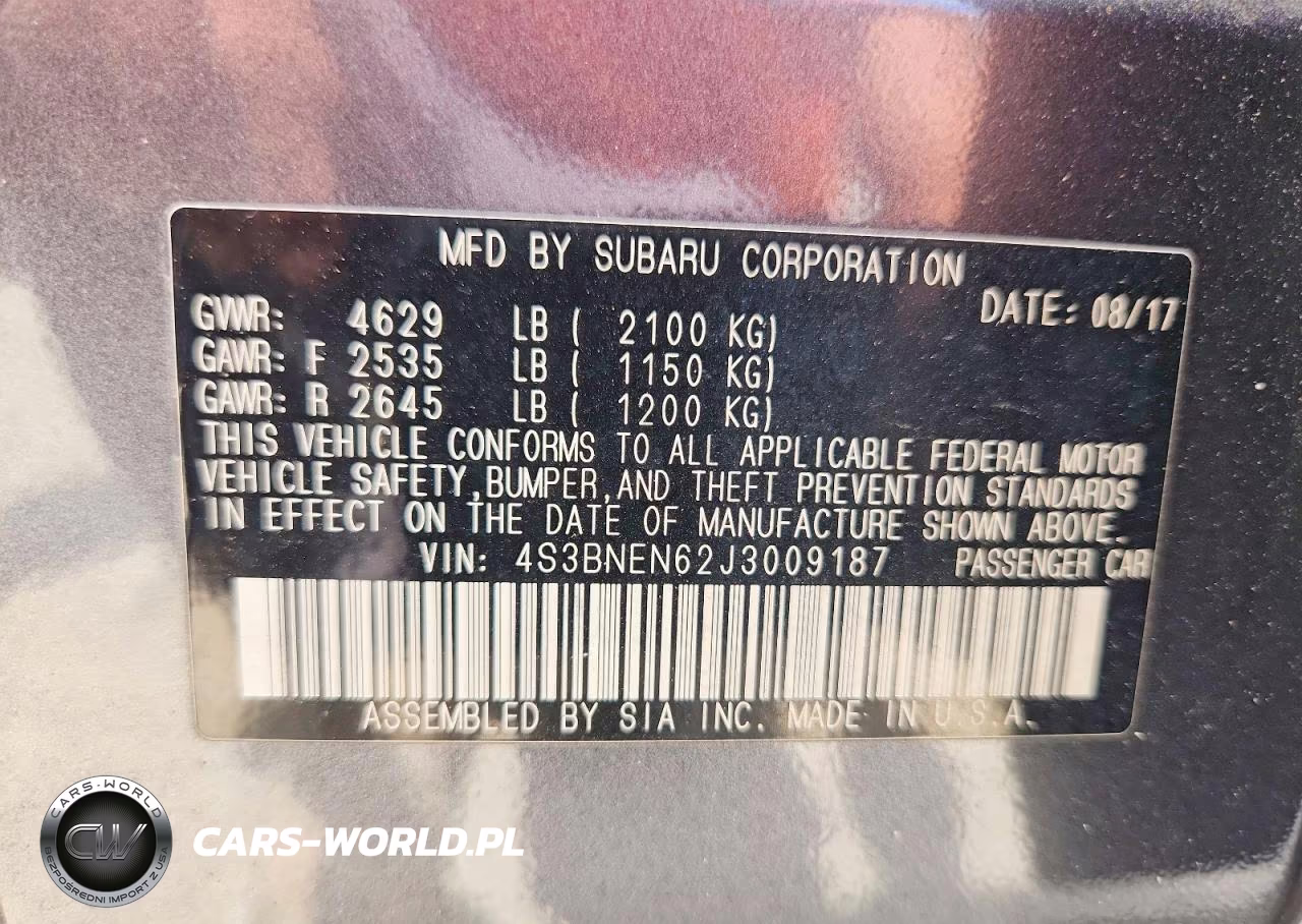 2018 Subaru Legacy 3.6R Limited VIN:4S3BNEN62J3009187 - 12