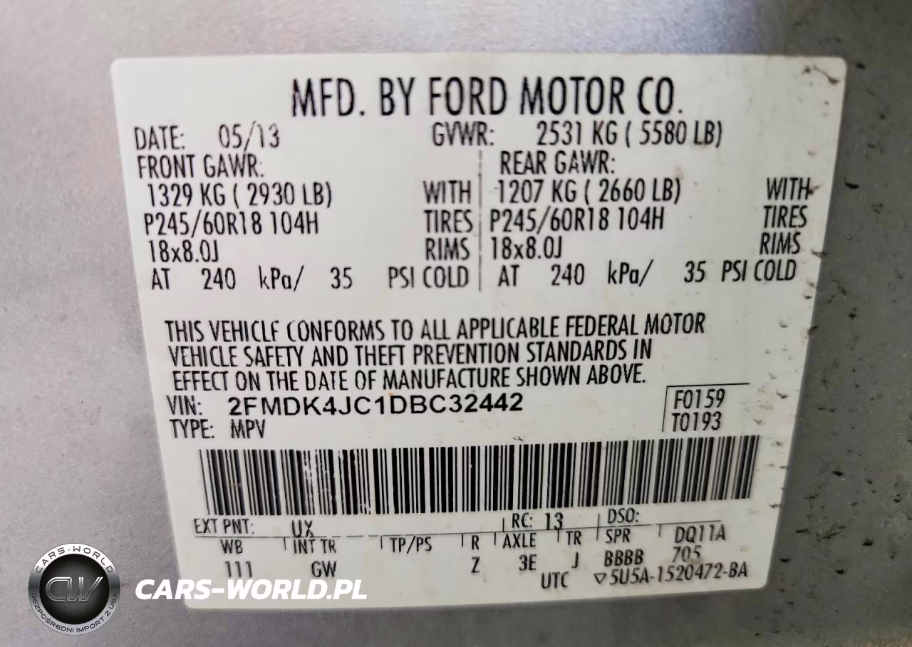 2013 Ford Edge Sel VIN:2FMDK4JC1DBC32442 - 14
