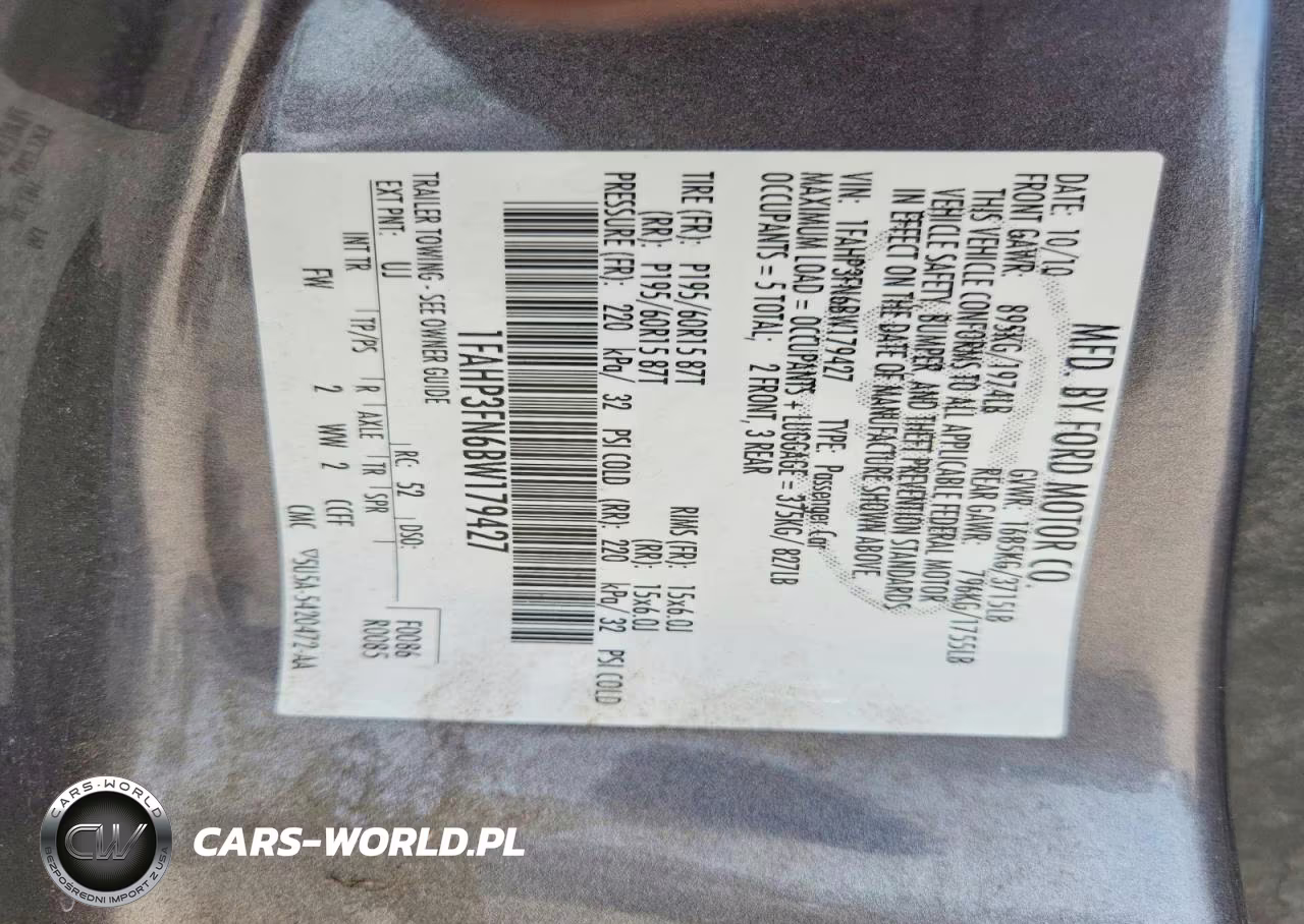 2011 Ford Focus Se VIN:1FAHP3FN6BW179427 - 12