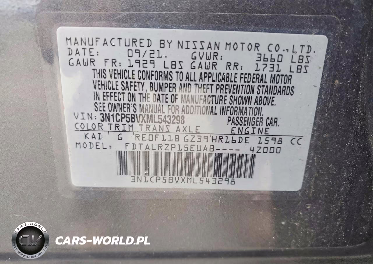 2021 Nissan Kicks S VIN:3N1CP5BVXML543298 - 24
