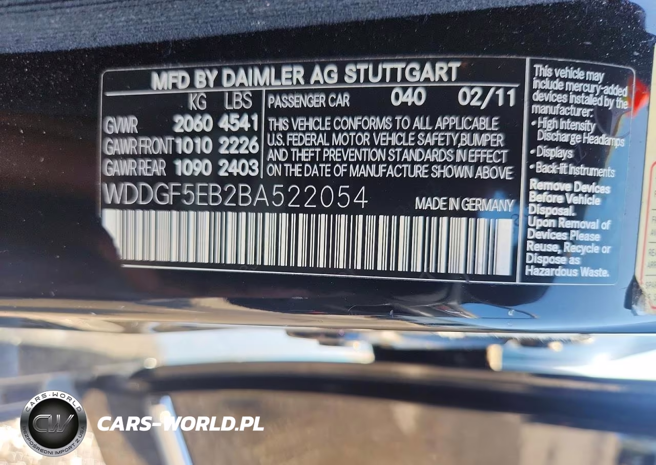 2011 Mercedes-Benz C 300 VIN:WDDGF5EB2BA522054 - 12