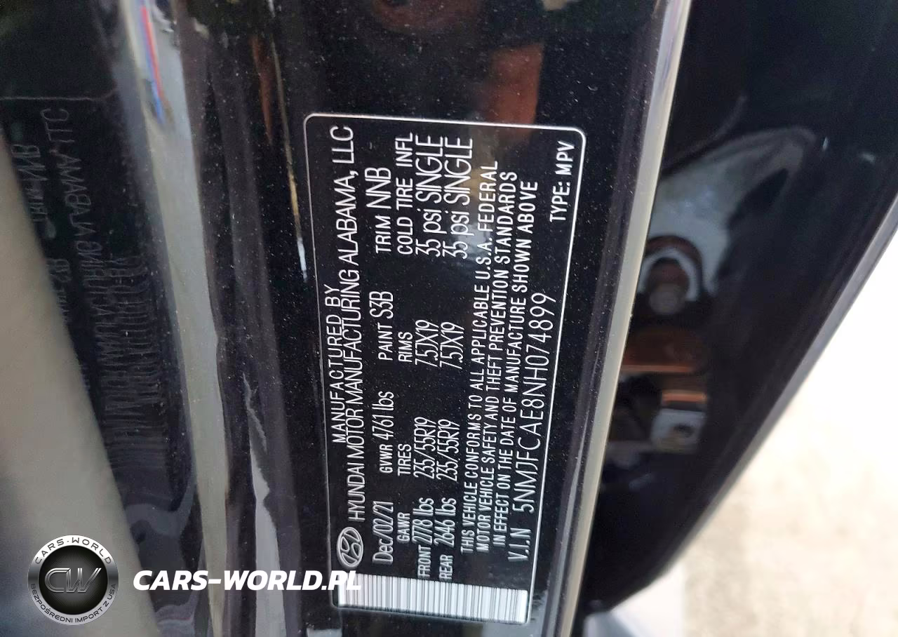 2022 Hyundai Tucson Sel VIN:5NMJFCAE8NH074899 - 12