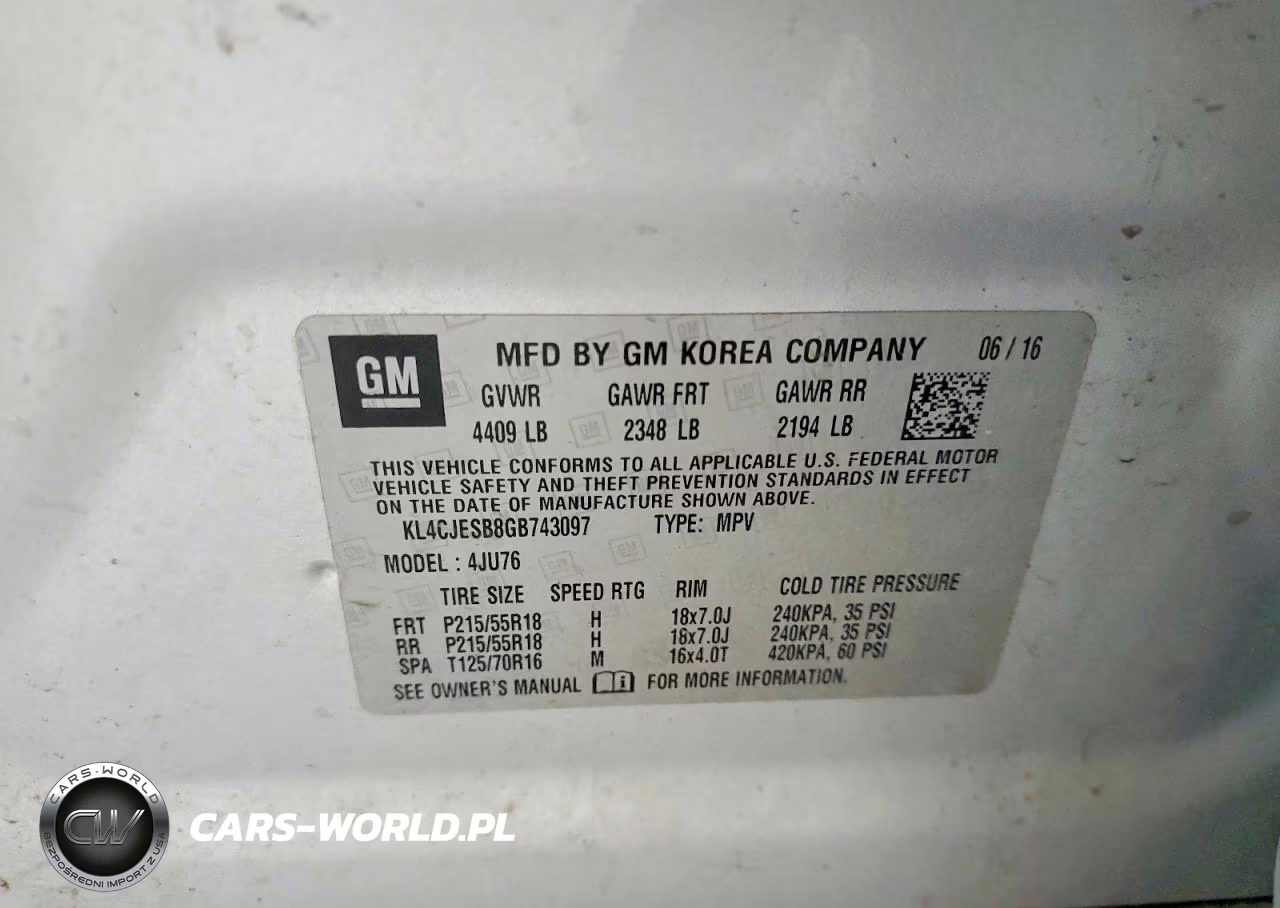 2016 Buick Encore VIN:KL4CJESB8GB743097 - 13