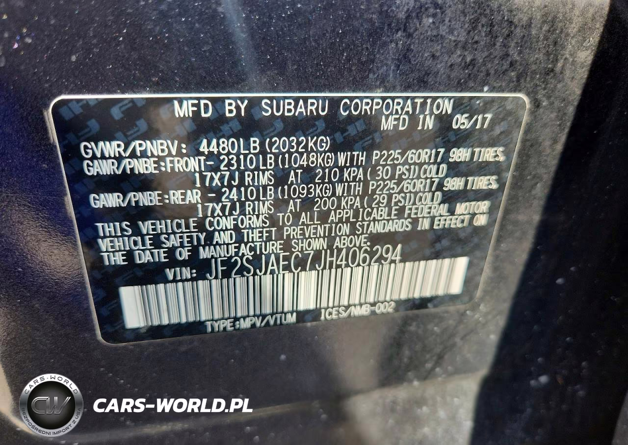2018 Subaru Forester 2.5I Premium VIN:JF2SJAEC7JH406294 - 13