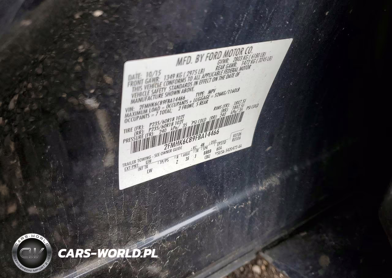 2015 Ford Flex Sel VIN:2FMHK6C89FBA14466 - 13