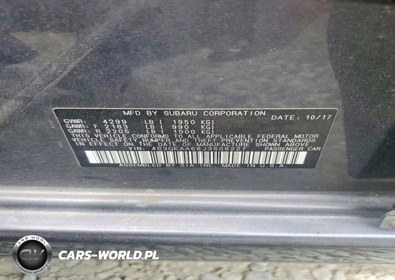 2018 Subaru Impreza VIN:4S3GKAA68J3606227 - 12