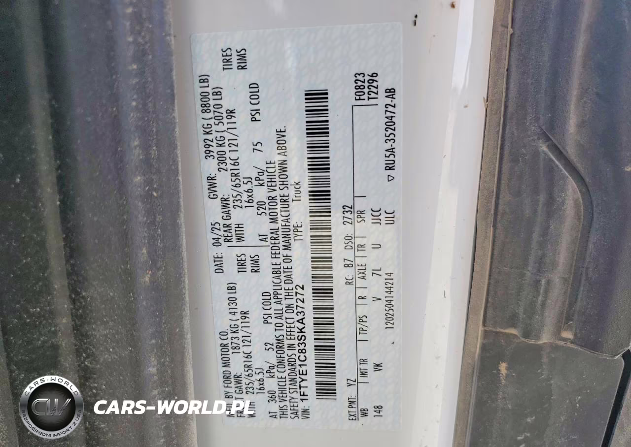 2025 Ford Transit T-150 Delivery Van VIN:1FTYE1C83SKA37272 - 13